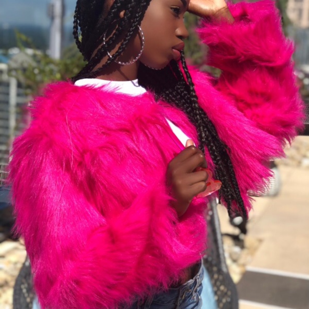 Riches Rivé Theneed Pink Fur Coat